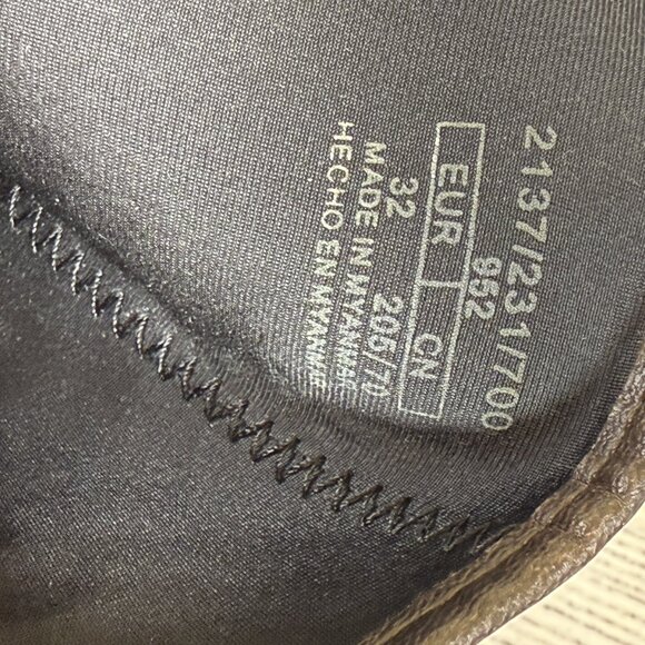 Zara Girl's Distressed Motto Biker Boots Size 32 - Picture 8 of 10